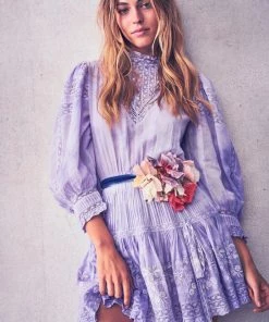 LOVE SHACK FANCY DRESSES LOVESHACKFANCY LAVENDAR VIOLA DRESS