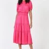 CURRENT AIR S/S ROUND NECK MIDI DRESS NEW ARRIVALS