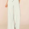 OCEAN DRIVE HIGH WAIST WIDE LEG TERRY CLOTH PANT NEW ARRIVALS
