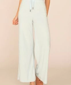 OCEAN DRIVE HIGH WAIST WIDE LEG TERRY CLOTH PANT NEW ARRIVALS