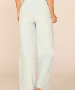 OCEAN DRIVE HIGH WAIST WIDE LEG TERRY CLOTH PANT NEW ARRIVALS