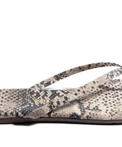 TKEES STUDIO EXOTIC SAND SNAKE SANDALS
