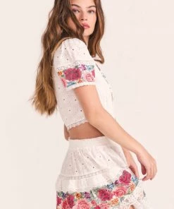 NEW ARRIVALS LOVESHACKFANCY COLLUM CROP TOP
