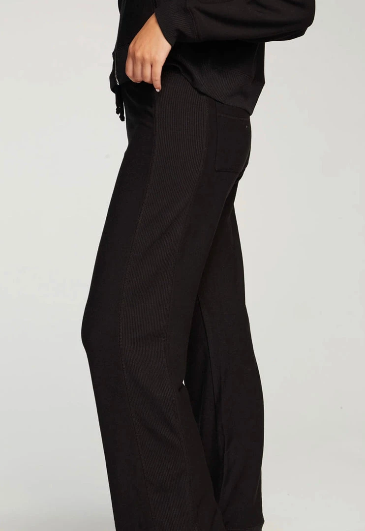 CHASER COZY KNIT RIB PANELED LOUNGE PANT 4 CHASER COZY KNIT RIB PANELED LOUNGE PANT