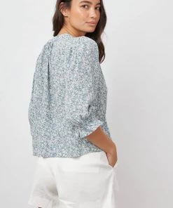 NEW ARRIVALS RAILS LEENA BLOUSE BELLFLOWER
