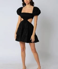 OLIVACEOUS CUT OUT BABY DOLL DRESS NEW ARRIVALS