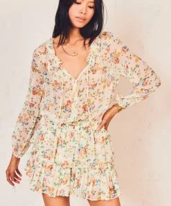 LOVE SHACK FANCY NEW ARRIVALS LOVESHACKFANCY POPOVER FLORAL CONFETTI DRESS