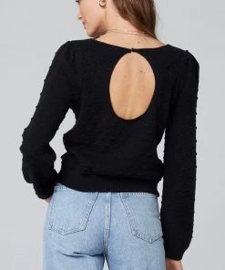 NEW ARRIVALS SALTWATER LUXE BORDEAUX SWEATER