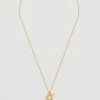 JEWELRY ESTELLA BARTLETT SILVER & GOLD DOUBLE HEART NECKLACE