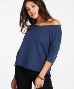 Shop Doll OC CHASER LAGUNA LINEN TERRY DROP SHOULDER PULLOVER
