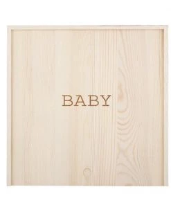 STEPHAN BABY WOOD BABY KEEPSAKE BOX GIFTS