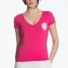 JUICY COUTURE SMILEY FACE TEE VIXEN PINK