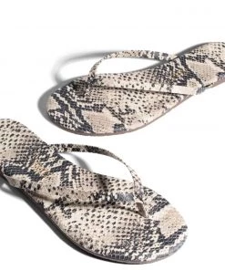 TKEES STUDIO EXOTIC SAND SNAKE SANDALS