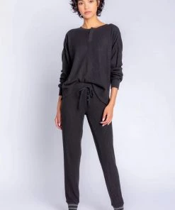 TOPS P.J. Salvage Thermal Jammie Henley Top