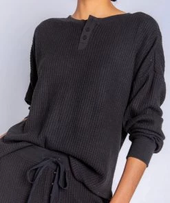 TOPS P.J. Salvage Thermal Jammie Henley Top