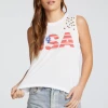 CHASER USA STAR MUSCLE TANK TOPS