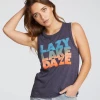 NEW ARRIVALS CHASER LAZY LAKE DAY MUSCLE TANK